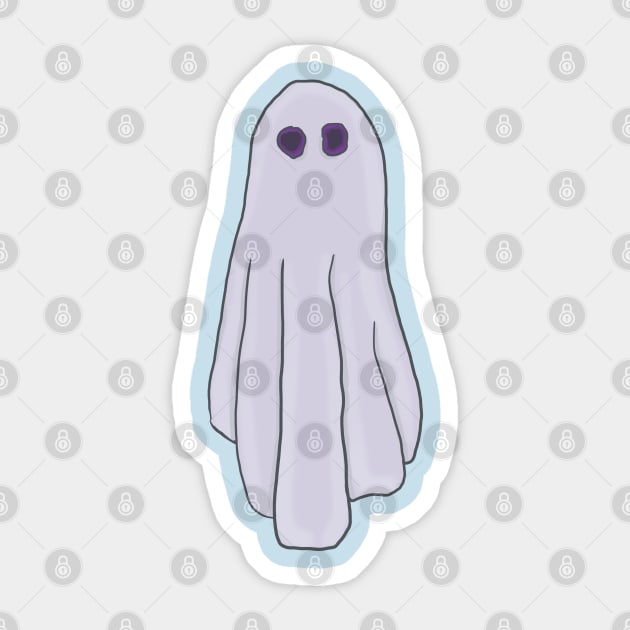 Sheet Ghost Sticker by tesiamarieart